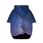 Stars Night Milky Way Print Dog Zip Up Hoodie