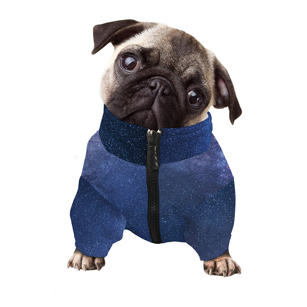 Stars Night Milky Way Print Dog Zip Up Jacket