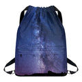 Stars Night Milky Way Print Drawstring Backpack
