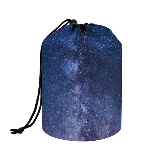 Stars Night Milky Way Print Drawstring Makeup Bag