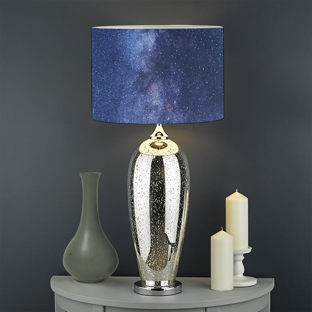 Stars Night Milky Way Print Drum Lamp Shade
