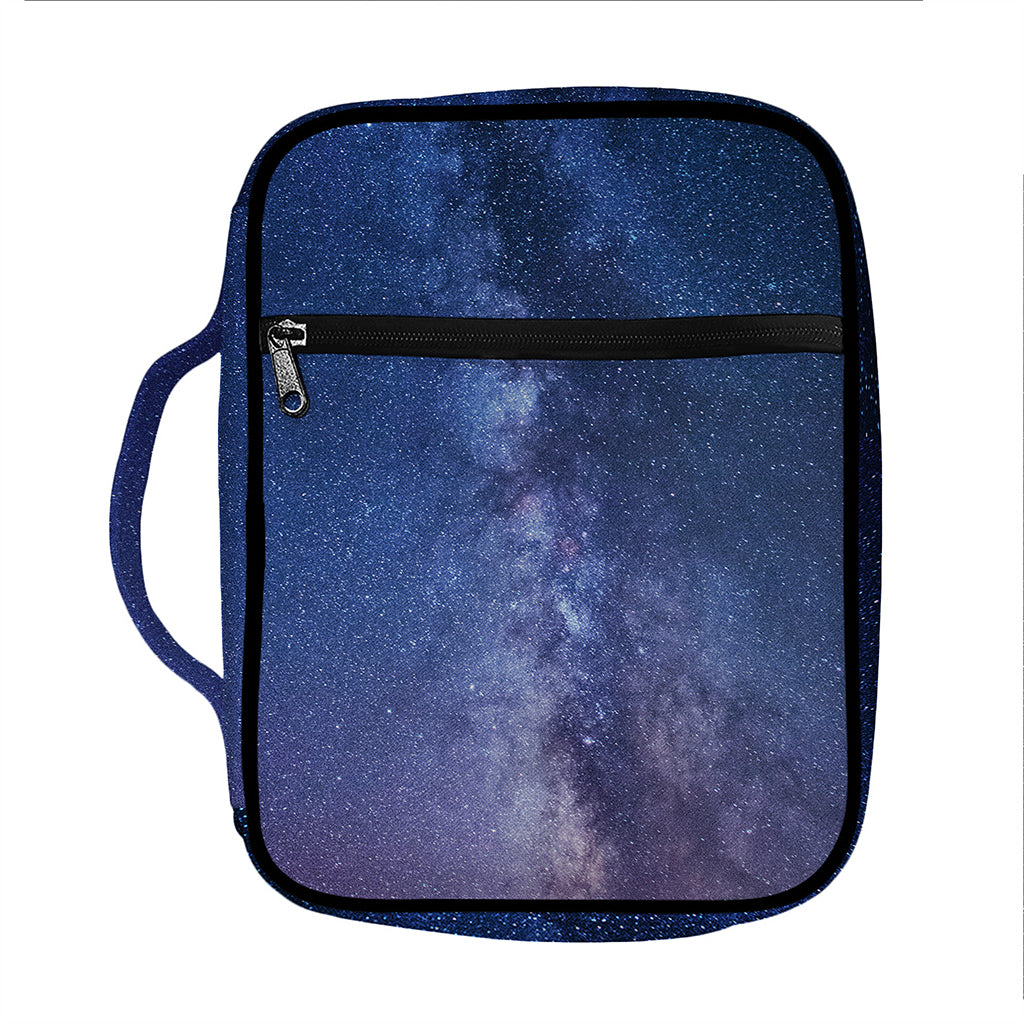 Stars Night Milky Way Print Front Pocket Bible Bag