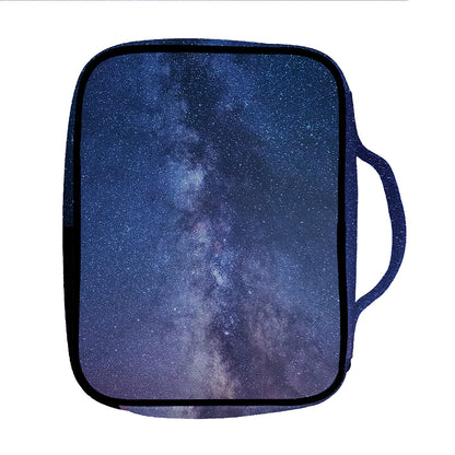 Stars Night Milky Way Print Front Pocket Bible Bag