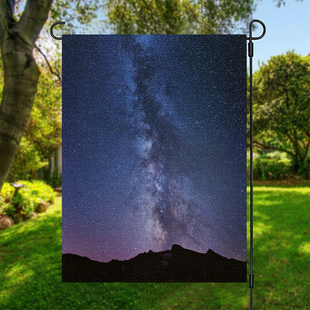 Stars Night Milky Way Print Garden Flag