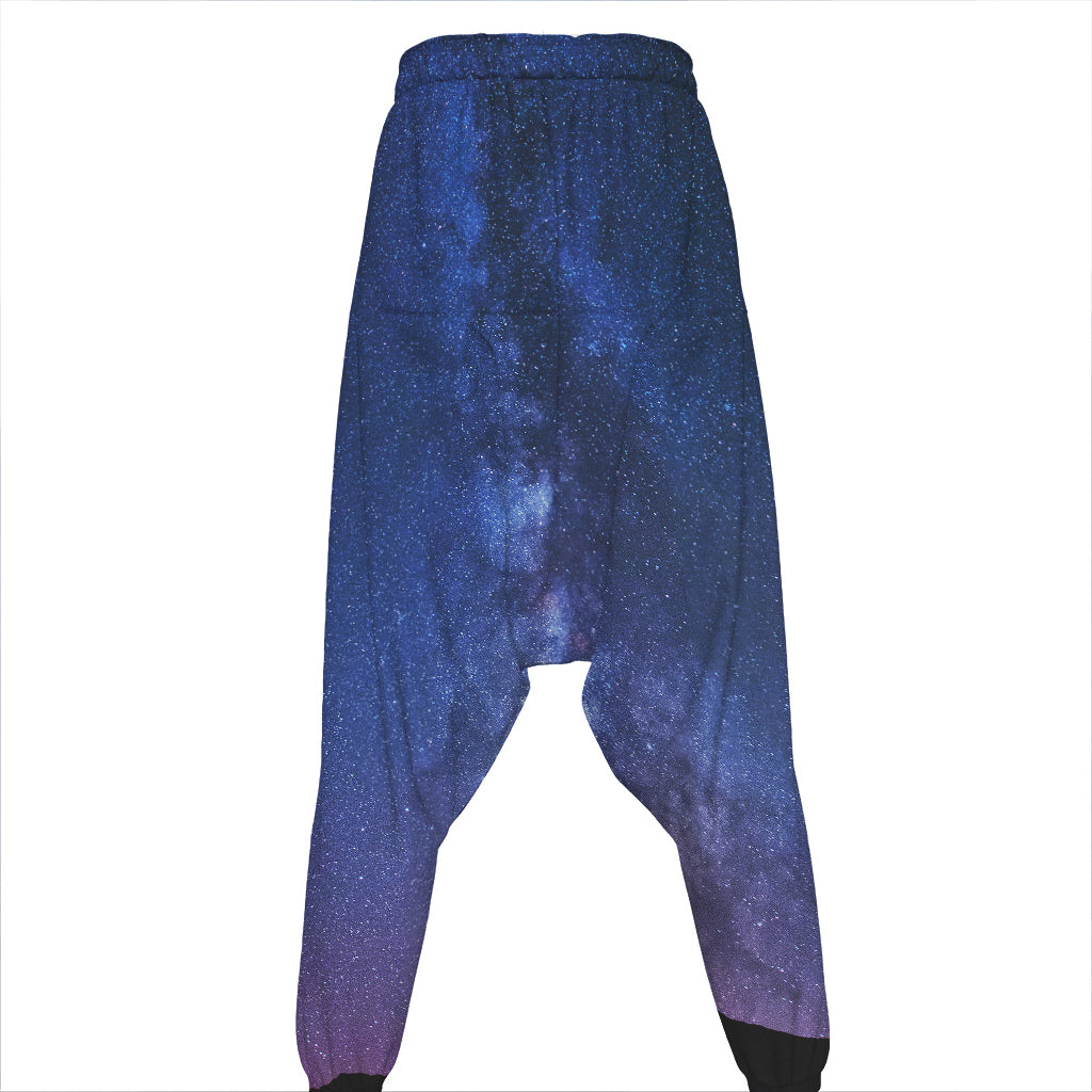 Stars Night Milky Way Print Hammer Pants