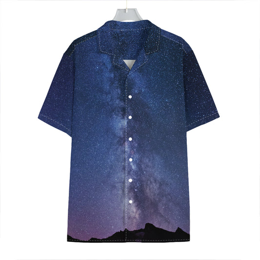 Stars Night Milky Way Print Hawaiian Shirt