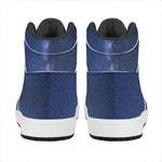 Stars Night Milky Way Print High Top Leather Sneakers