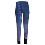Stars Night Milky Way Print High-Waisted Pocket Leggings