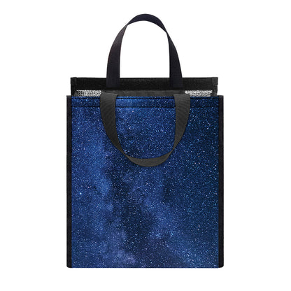 Stars Night Milky Way Print Insulated Lunch Tote