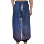 Stars Night Milky Way Print Lantern Pants