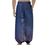 Stars Night Milky Way Print Lantern Pants