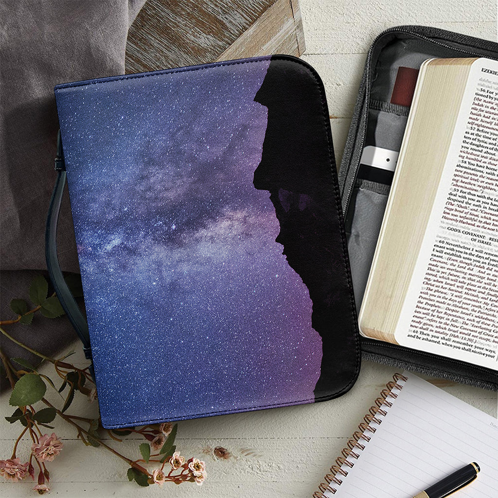 Stars Night Milky Way Print Leather Bible Cover