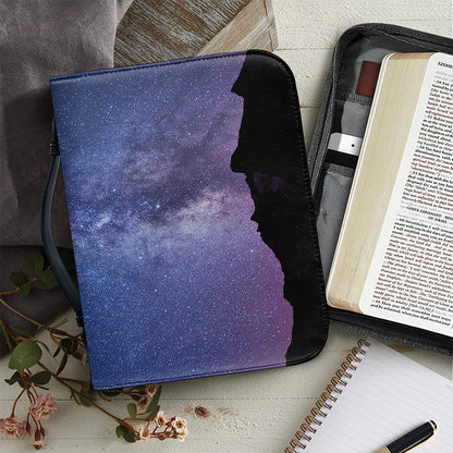 Stars Night Milky Way Print Leather Bible Cover