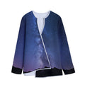 Stars Night Milky Way Print Long Sleeve Short Coat