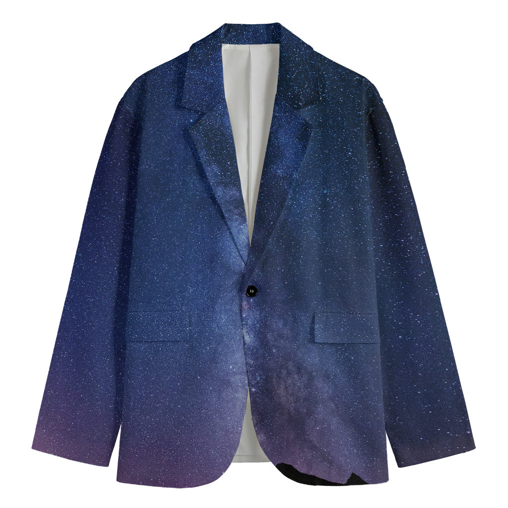 Stars Night Milky Way Print Men's Blazer