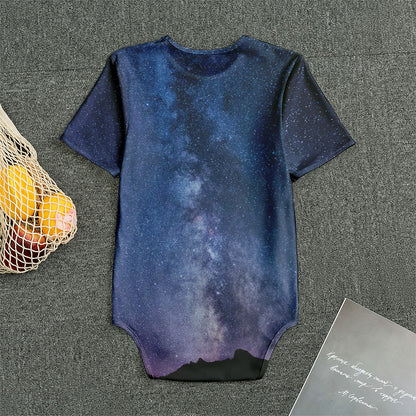 Stars Night Milky Way Print Men's Bodysuit