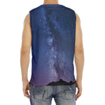 Stars Night Milky Way Print Men's Fitness Tank Top