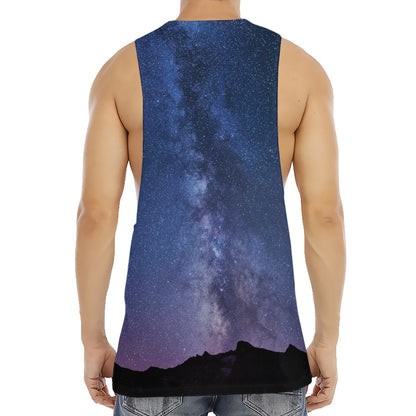 Stars Night Milky Way Print Men's Muscle Tank Top