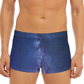 Stars Night Milky Way Print Men's Short Boxer Briefs