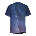 Stars Night Milky Way Print Men's Sports T-Shirt