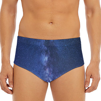 Stars Night Milky Way Print Men's Triangle Swim Briefs