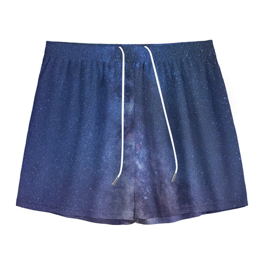 Stars Night Milky Way Print Mesh Shorts