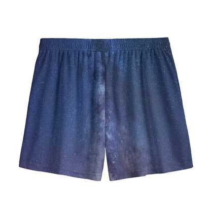 Stars Night Milky Way Print Mesh Shorts