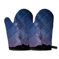 Stars Night Milky Way Print Oven Mitts