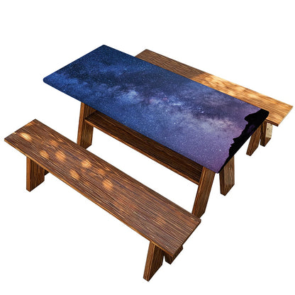 Stars Night Milky Way Print Picnic Table Cover