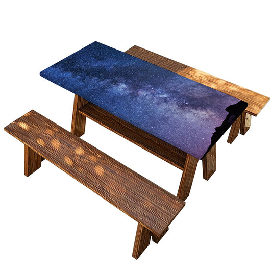 Stars Night Milky Way Print Picnic Table Cover