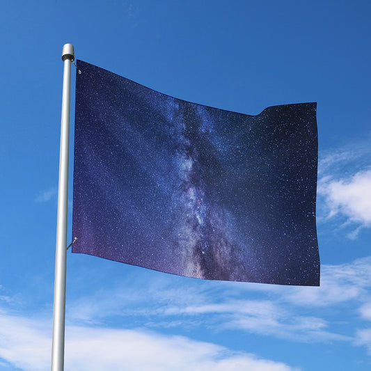 Stars Night Milky Way Print Polyester Flag