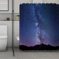 Stars Night Milky Way Print Polyester Shower Curtain