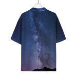 Stars Night Milky Way Print Rayon Hawaiian Shirt