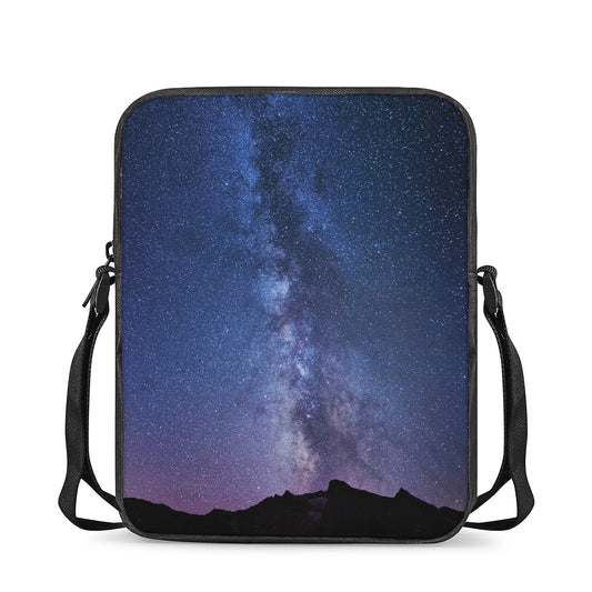 Stars Night Milky Way Print Rectangular Crossbody Bag