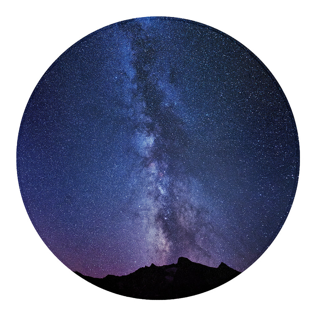 Stars Night Milky Way Print Round Blanket