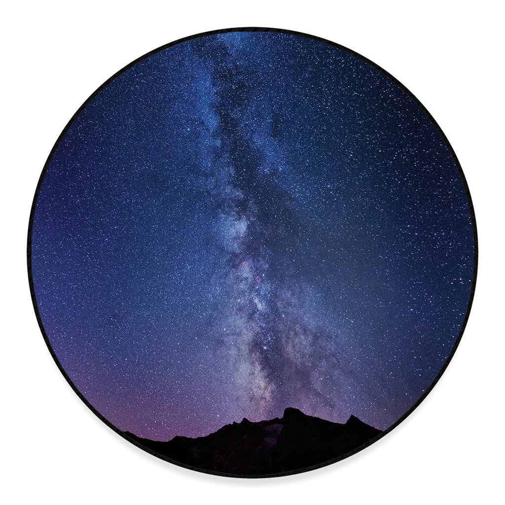 Stars Night Milky Way Print Round Floor Mat