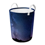Stars Night Milky Way Print Round Laundry Basket