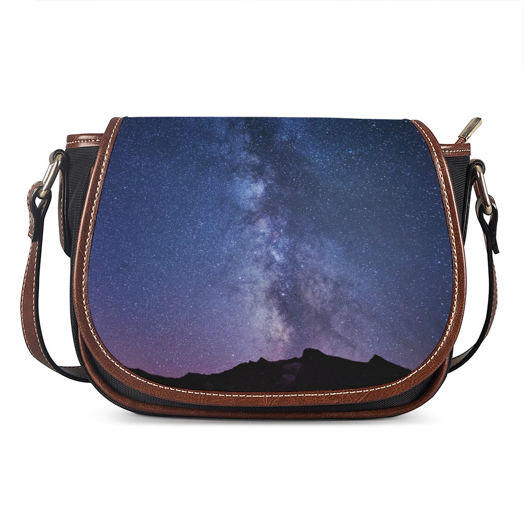 Stars Night Milky Way Print Saddle Bag