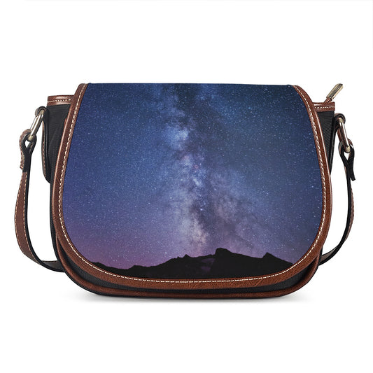 Stars Night Milky Way Print Saddle Bag
