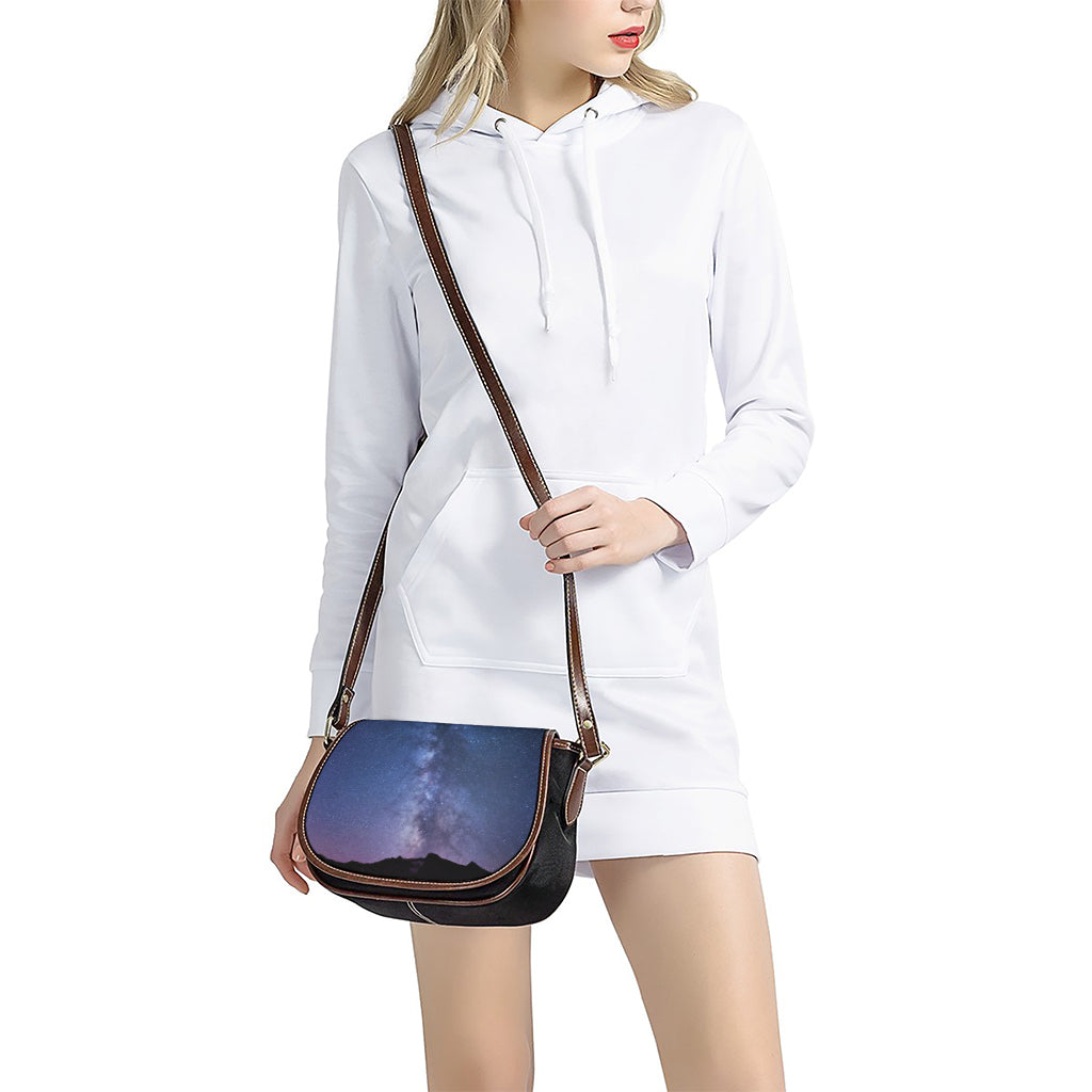 Stars Night Milky Way Print Saddle Bag