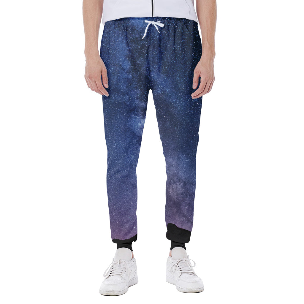 Stars Night Milky Way Print Scuba Joggers