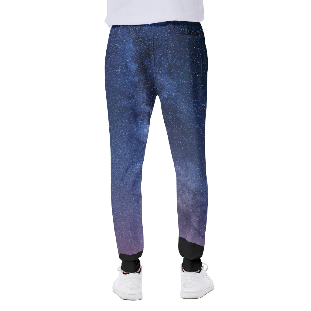Stars Night Milky Way Print Scuba Joggers