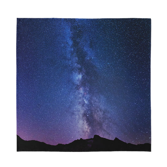 Stars Night Milky Way Print Silk Bandana