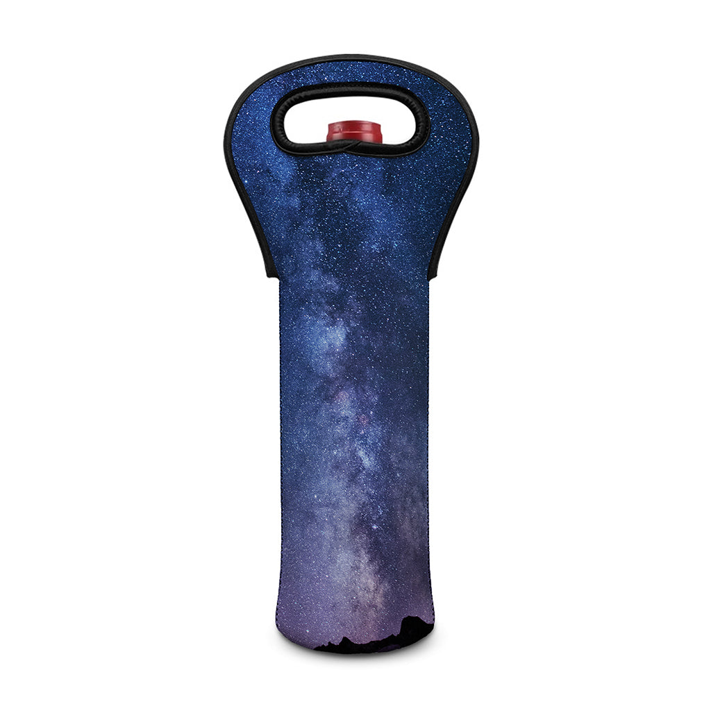 Stars Night Milky Way Print Single Neoprene Wine Tote