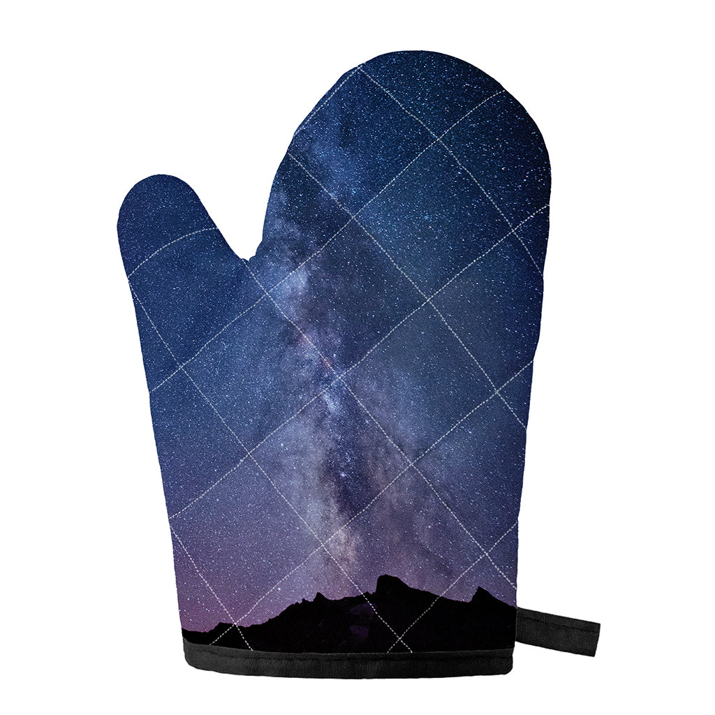 Stars Night Milky Way Print Single Oven Mitt