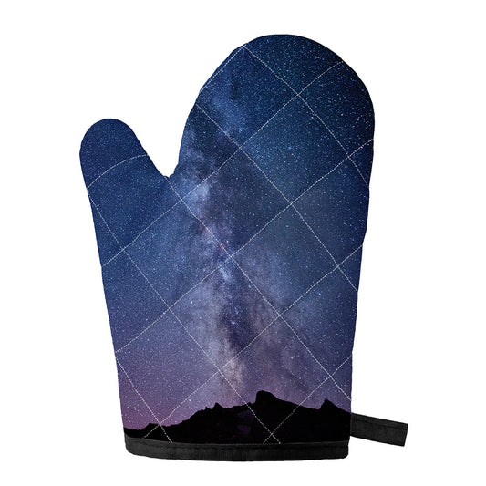 Stars Night Milky Way Print Single Oven Mitt