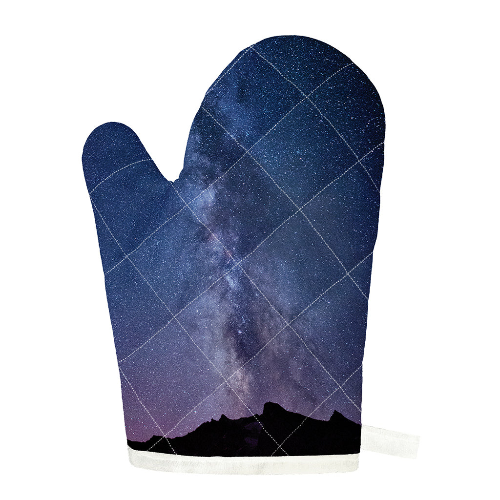 Stars Night Milky Way Print Single Oven Mitt