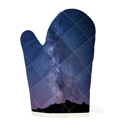 Stars Night Milky Way Print Single Oven Mitt