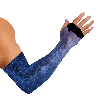 Stars Night Milky Way Print Sun Protection Arm Sleeves