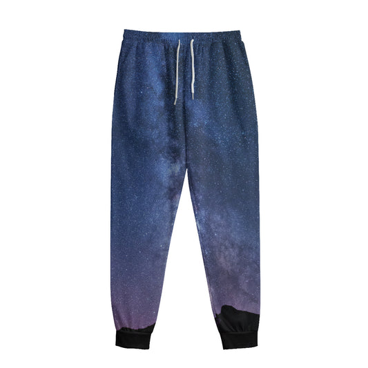 Stars Night Milky Way Print Sweatpants